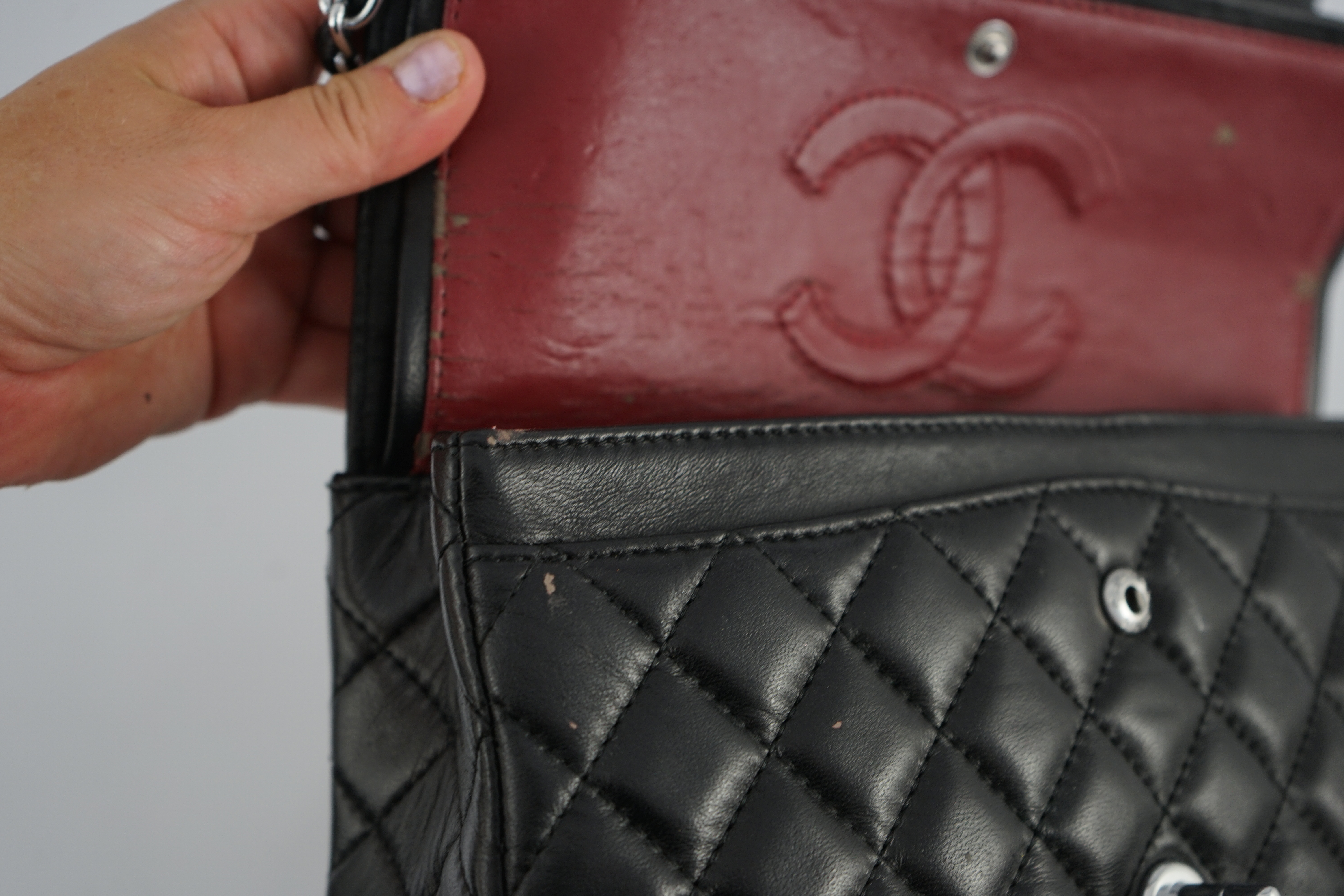 A Chanel classic black quilted leather shoulder bag width 25.5cm, depth 7cm, height 16cm